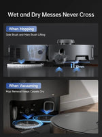 X40 Ultra Robotic Vacuum with Removable & Liftable Mop, 12,000Pa Suction, Side Brush Extensive Cleaning, 158°F Mop & Wash