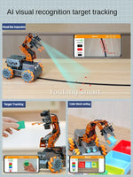 4WD Mecanum Wheel Robot Car with Camera Claw 4 Dof Robot Arm for Raspberry Pi 4B Robot DIY Kit Open Source AI Python Starter Kit