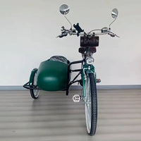 26Inch Green Side Bucket Tricycle / Retro Beach Bike / Parent-Child Bicycle / Outdoor Riding