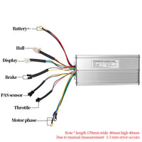 KT Brushless Controller 36V 48V Electric Bike 1000W 3000W Sine Wave Hall Sensor 50A 18 Mosfet E Scooter Controller Accessories