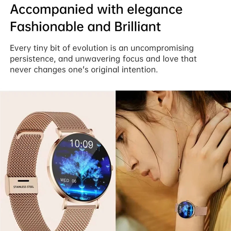 Gaines Fashion Smart Watch DW01 Ultra Thin Body 1.32 inch AMOLED Screen Men Woman HD Bluetooth Call Smartwatch Sport Fitness Tra