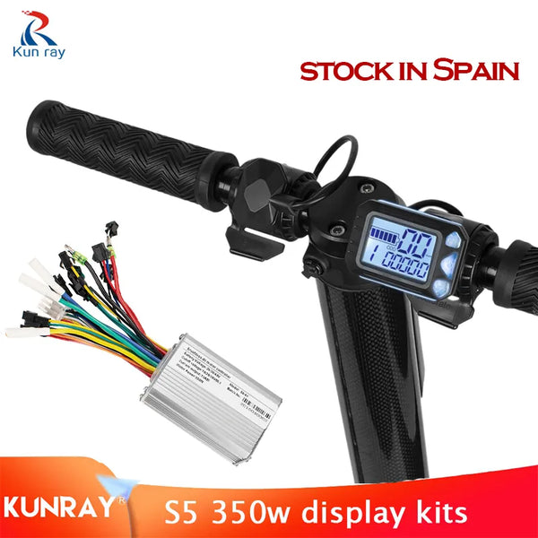 Kunray Meter S5 with Thumb Display Ebike Scooter Controller for Motor 24V-48V 350W Electric Bike Parts Acessories