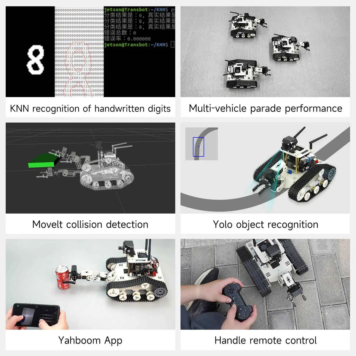 Yahboom Transbot SE ROS Robot AI Vision Tank Car with 2DOF Camera PTZ Can MoveIt Simulation for Jetson NANO B01 and RaspberryPi5