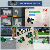 Hiwonder ROS Education Robot Car with Ackerman Chassis Voice Recognition Modeling SLAM Mapping Navigation Autonomous Driving