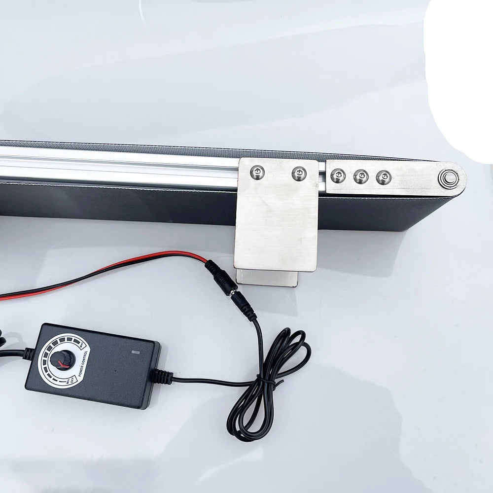 100*500mm Metel Adjustable Speed Motor Electric Conveyor Belt with Forward Assembly Line Experiment Friction for Robotic Arm Kit