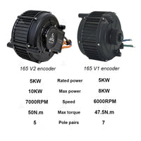 QSMOTOR QS165 V2 5000W 72V 35H Encoder Hall PMSM Mid drive Motor for Sur ron light bee