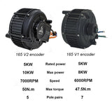 QSMOTOR QS165 V2 5000W 72V 35H Encoder Hall PMSM Mid drive Motor for Sur ron light bee