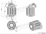 QS MOTOR QS 138 90H V3 with 1:2.35 gear box Rated 4KW 7200rpm Mid Drive Motor Kits with EM200-2SP Controller for E-Motorcycle