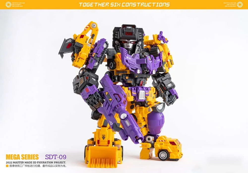 New Transformation Toys Robot Master Made SDT-09 SDT09 Demolisher Devastator Full Set 5 in 1 Yellow Version Figure in stock