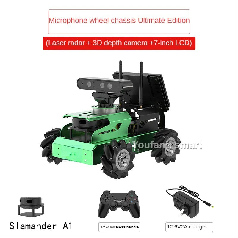 JetAuto ROS 4WD Robot Car with Lidar Depth Camera Touch Screen for Jetson Nano Robot DIY Kit Support SLAM Mapping and Navigation