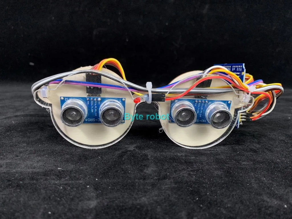 Bionic Blind Glasses Robot Ultrasonic Buzzer Vibrates Detect Obstacles Robot Eye Creative Technology for Arduino Robot DIY Kit
