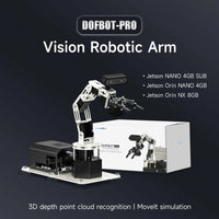 DOFBOT PRO 6DOF Robotic Arm ROS Python Programming Learning Kit with 3D Deep Point Cloud Recognition Gripping for Jetson Orin