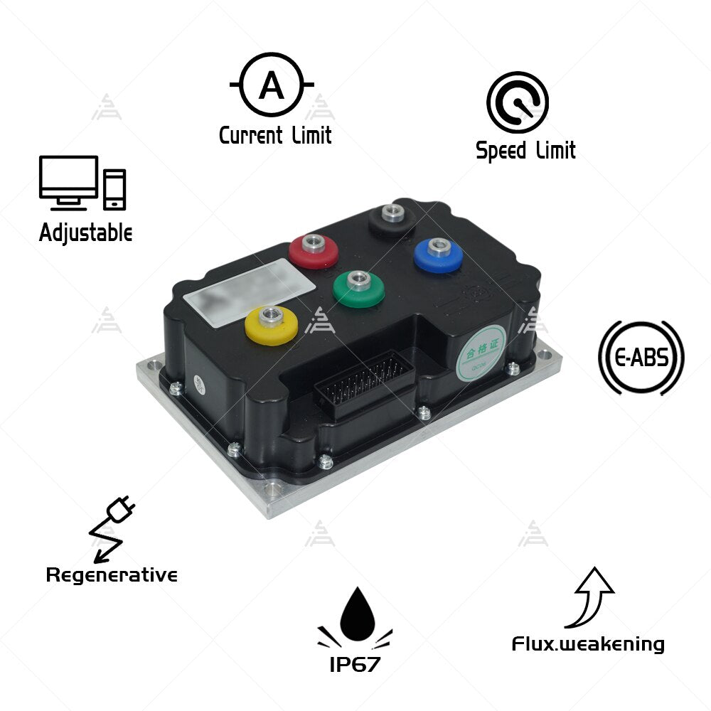SIAECOSYS/FARDRIVER ND96530 96V 250A/530A High Power Electric Motorcycle Controller 6000W BLDC Programmable for QSMotor