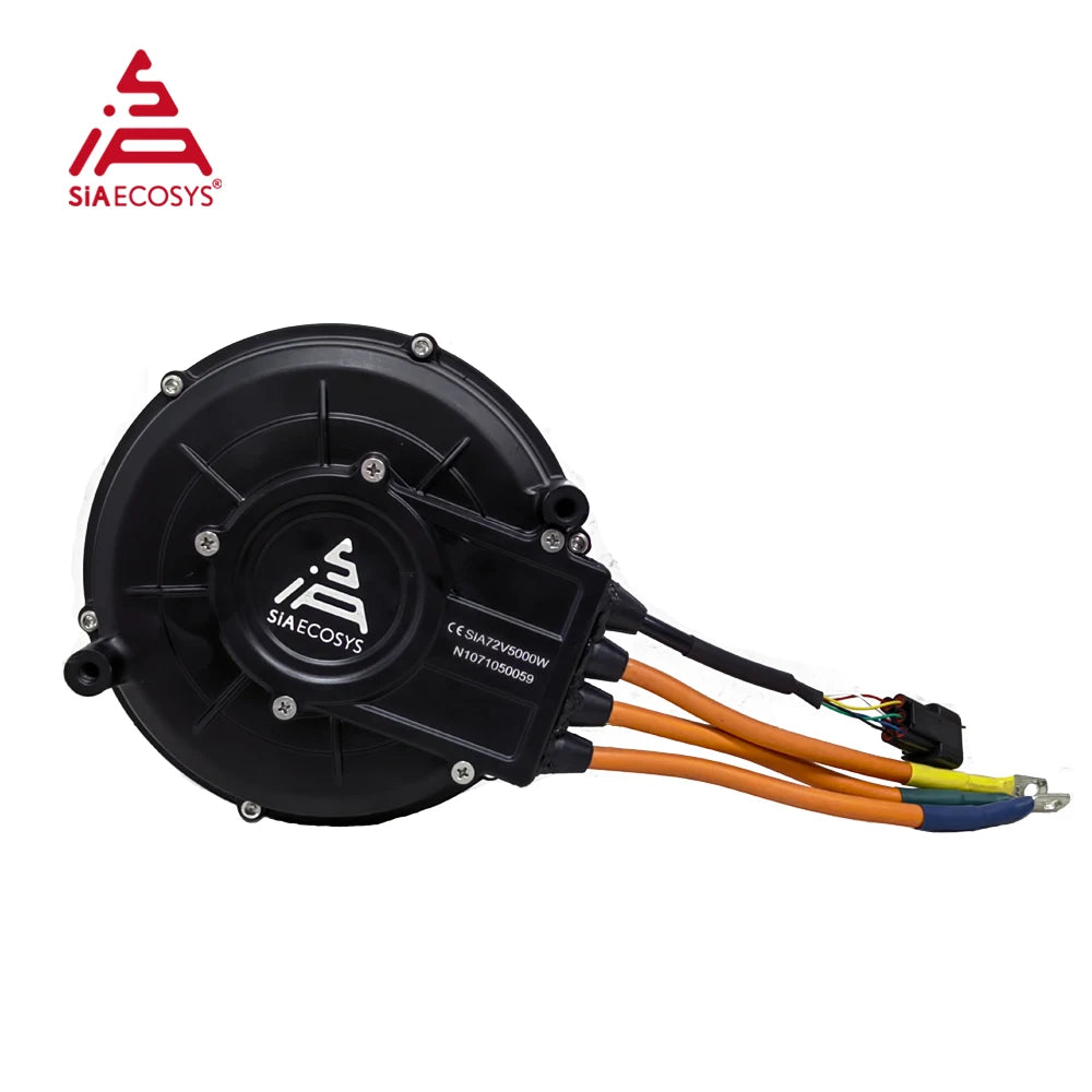 SiAECOSYS QSMOTOR QS165 V2 5000W 72V 35H Hall Version PMSM Mid Drive Motor Kits with ND72680 Controller