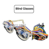 Bionic Blind Robot Glasses Ultrasonic Buzzer Lamp Vibrates Detect Obstacles Programmable Robot Glasse for Arduino Robot DIY Kit