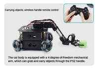 4WD Robot Car Chassis With Omni Wheel Support Obstacle Avoidance RC Car for Arduino Robot DIY Kit Ps2 Programmmable Robot Kit