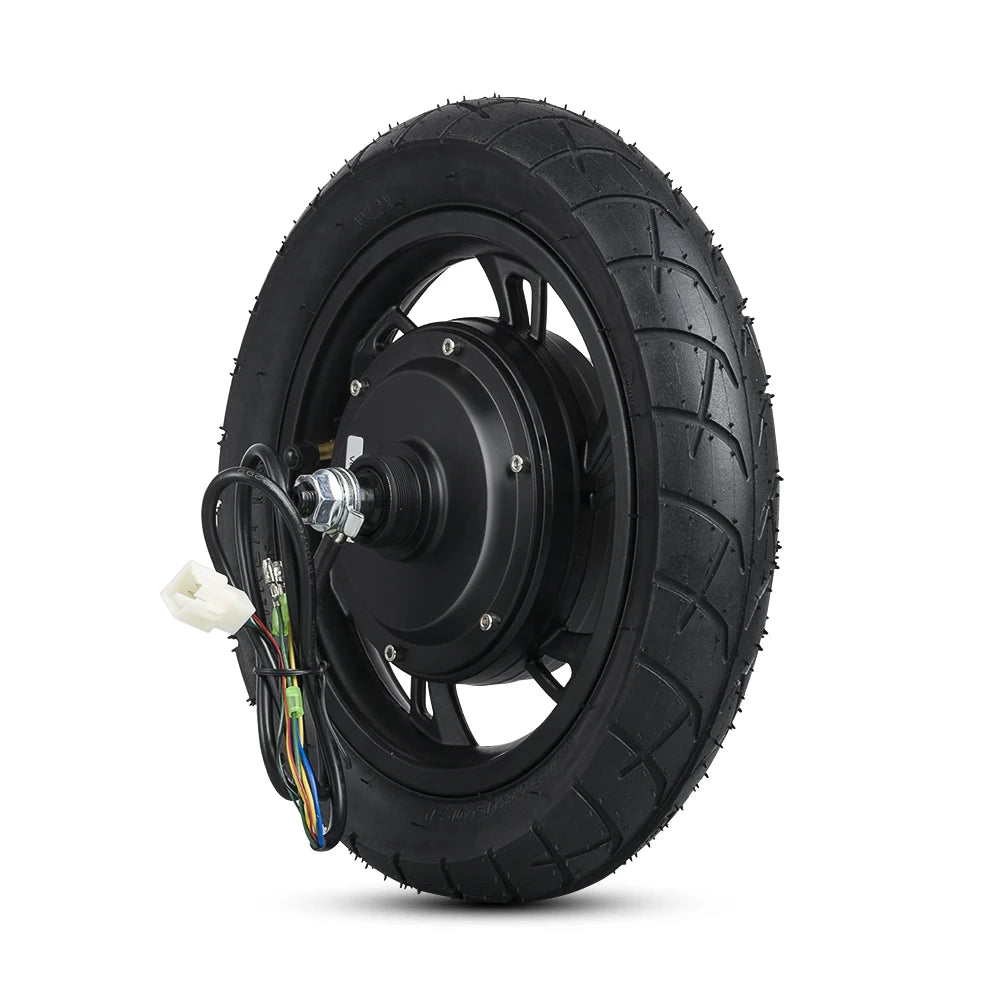 12-Inch Electric Scooter & Folding E-Bike Rear Hub Motor Wheel - 36V 350W / 48V 500W Brushless Motor (With / Without Tire)