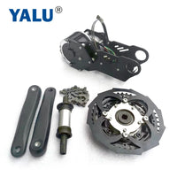 YALU MOTOR(Brushless motor) New Design 500W/800W 48V Middle Drive Crank Engine Electric Bicycle Conversion Kit