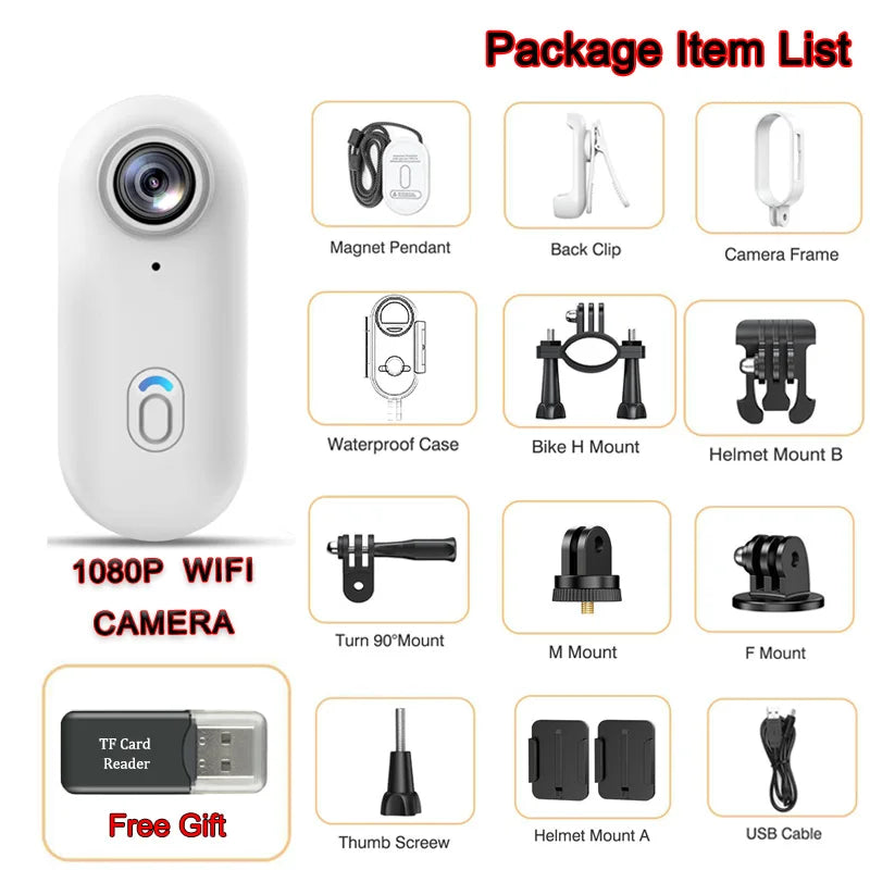 JETO H88 Mini 4K WiFi Body Camera with Magnetic Clip