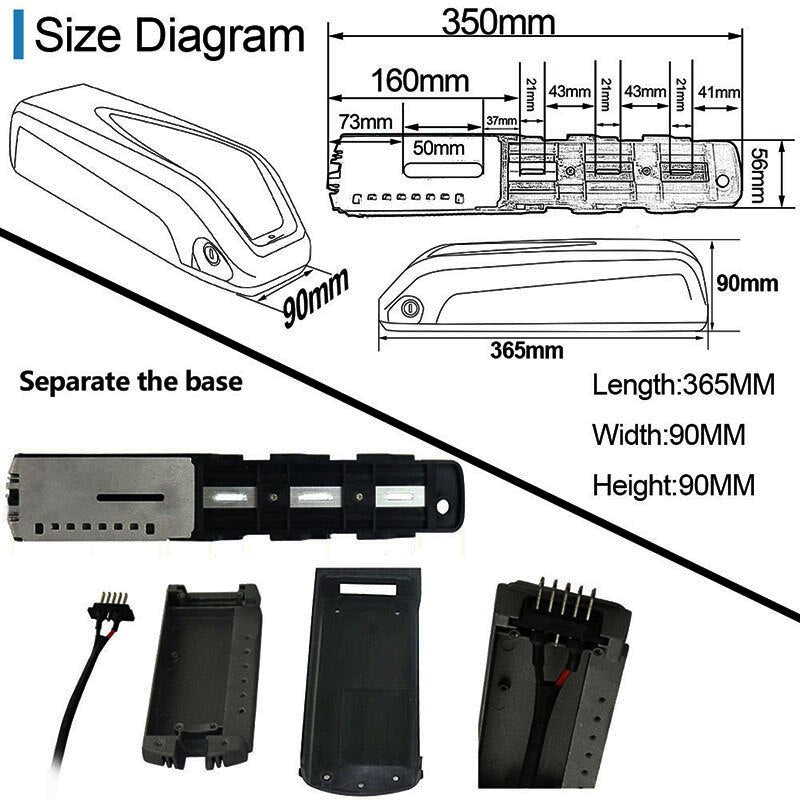 Hailong 36V, 48V and 52V eBike Battery Options - Multiple Voltages with Up to 19.2Ah Capacity