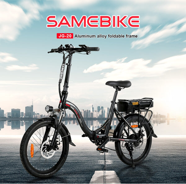 SAMEBIKE JG20 36V10AH 350W 20 inch portable battery city commuting electric folding bike  20-Inch Folding Electric City Bike