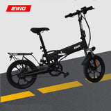 EWIG Electric Folding Bike Bicycle 16 Inch Factory Wholesale 250W 5.2AH Aluminum Alloy Disc Brake Road Folding Ebike for Adult