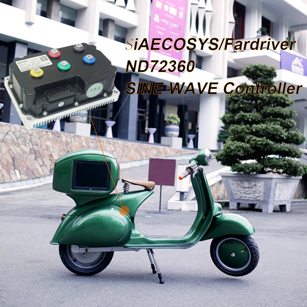 Fardriver controller far driver controller ND72360 ND84360 ND96360 ebike Controller with heat sink 360A 3-4KW BLDC Programmable