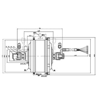 MXUS XF07 250w 24V Hub Motor Brushless Gear Hub Motor E-bike Motor for Electric Bicycle Front Wheel Freewheel Ratio 36V 48V 350W