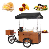 Europe Standard Coffee Cart Bike Popular Snack Tricycle Street Ice Beverage Mobile Three Wheels Truck