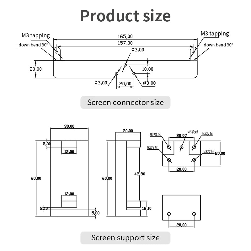 7-inch Touch Display Screen with Aluminum Alloy Bracket for Stable Support and Anti-drop for Raspberry Pi Jetson Car ROS Robot