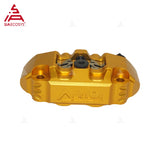 Adelin ADL-14 Hydraulic Brake Calipers Universal 4 Pistons CNC Aluminum Alloy for Motorcycle Brake Calipers