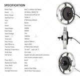 SiAECOSYS QSMOTOR 17x1.6inch 2000W 72V 70kph Hub Motor with EM80GTSP Controller and Kits for Scooter