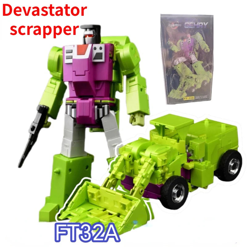 In Stock Super Strong FansToys GEHRY FT-32A FT32A Devastat Scraper Combination Action Figures G1 Forklift Robot