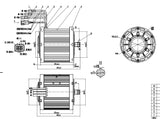 Stock QS 138 3000W 70H V1 Mid Drive Motor spline shaft with 428 14T sprocket  Kit with EM150sp Controller and Z6 Throttle