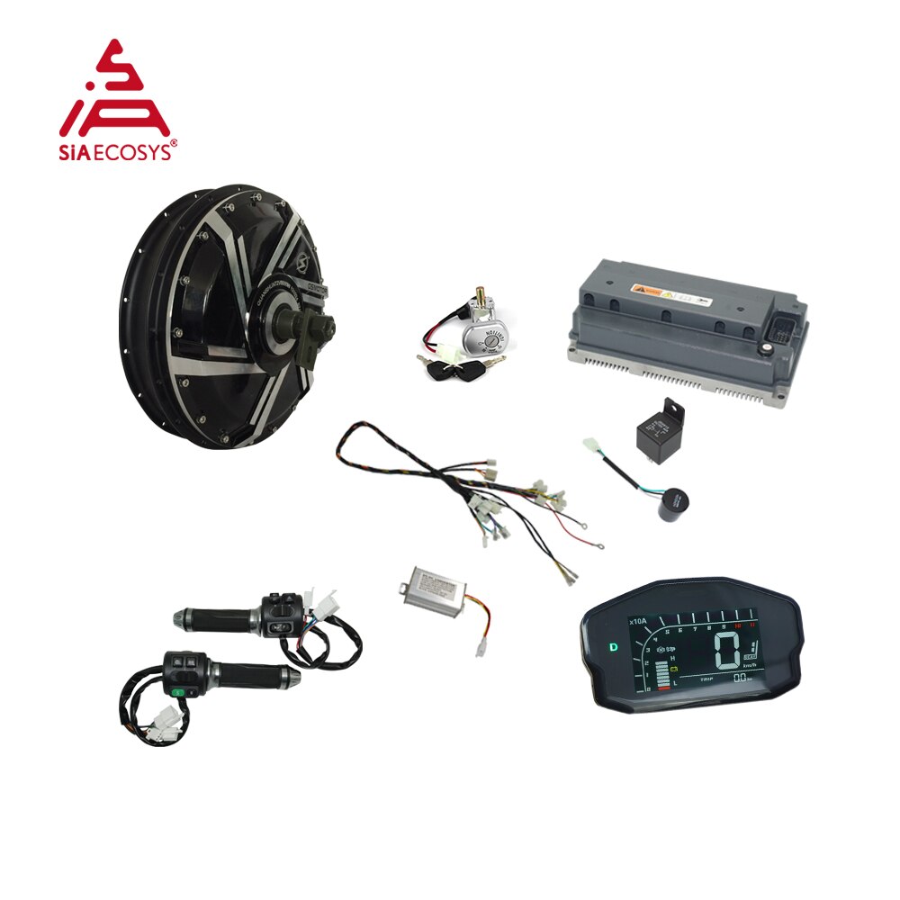 QSMOTOR 273 8000W V3 72V 120kph High Speed E-Motorcycle Spoke Hub Motor with EM200-2 Controller Conversion Kit