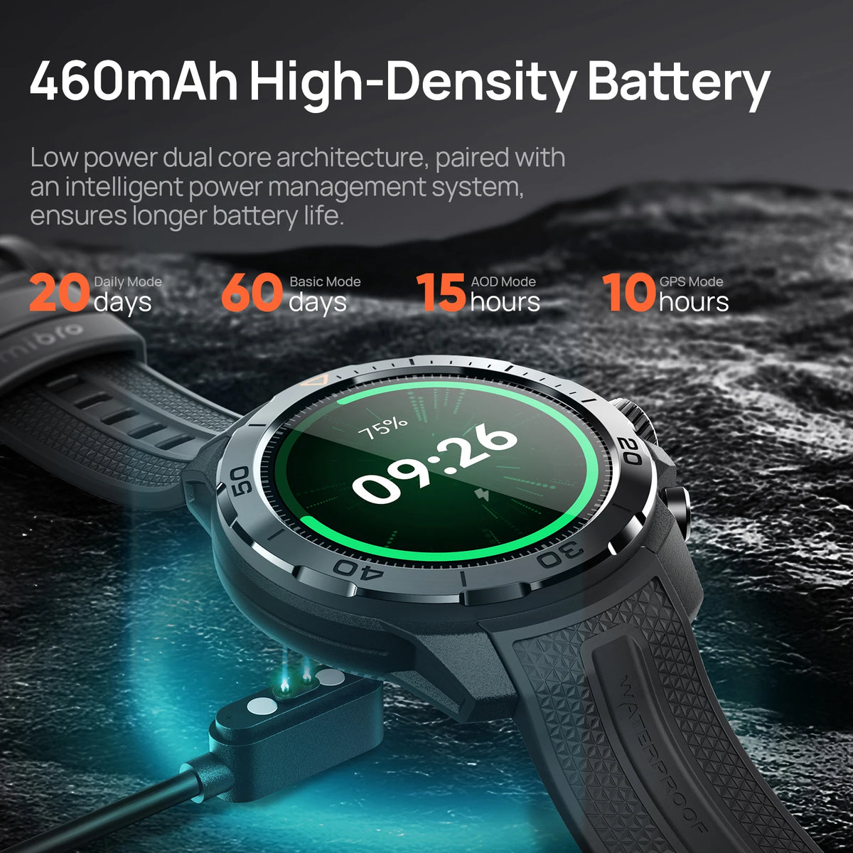 Mibro GS Explorer Smartwatch Rugged Military Grade UHD Screen Altimeter Barometer Compass GPS 10ATM Sports Smart Watch for Men