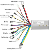 36v/48v/60v 500w 750w Electric Bike Brushless Motor Controller with LCD Display Electric Bicycle Scooter E-bike Part Accessories