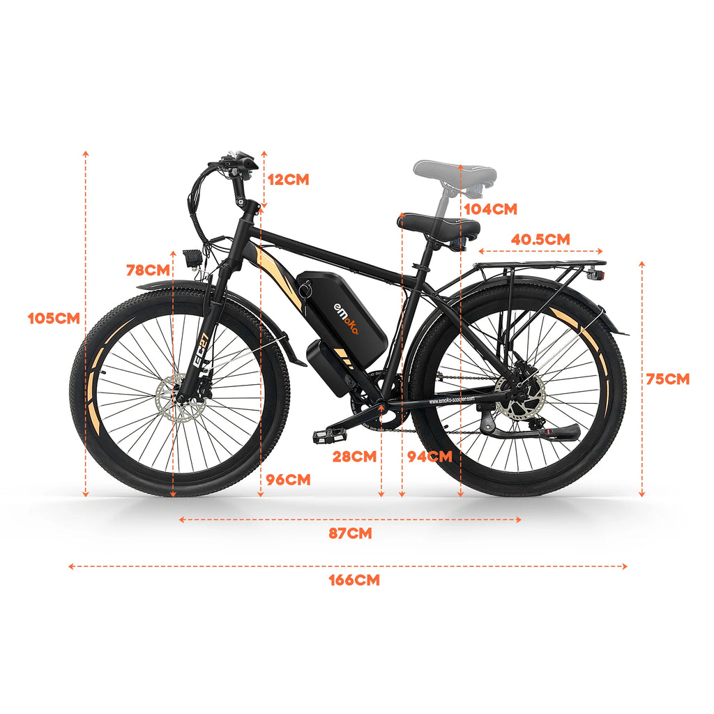 UK Warehouse New Design EMOKO 350W Electric City Bike with Long-Lasting 48V 15Ah Fast & Time-Saving Ride