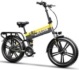 ZHENGBU 750W Foldable Electric Bike for Adults with 20”x4”Fat Tire,E Bikes MTB with LG 48V 12.8Ah Battery Shimano 7-Speed Ebike