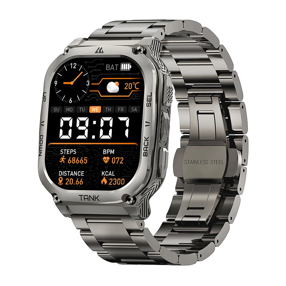 2025 Original KOSPET TANK M3 Smartwatches Men Smart Watch 480mAh AMOLED AOD Bluetooth Call Waterproof Electronic Digital Watches