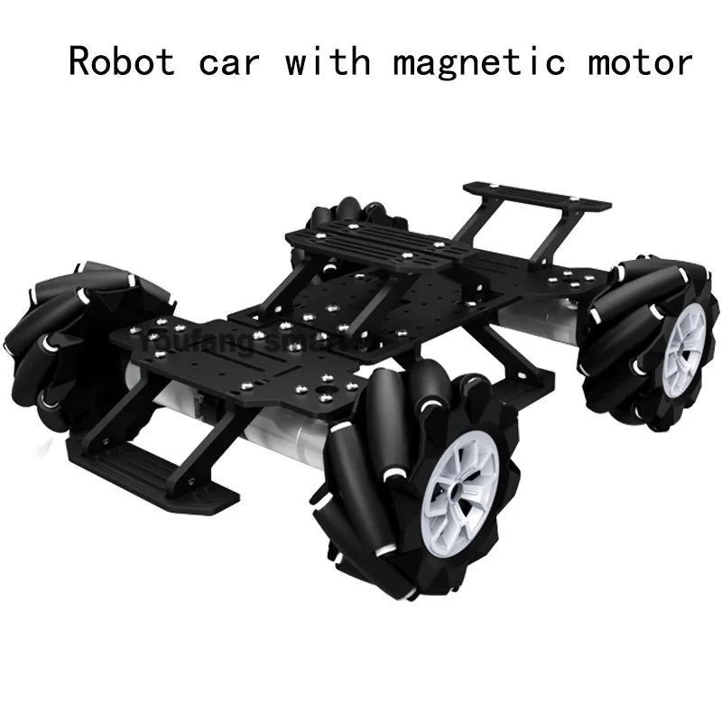 7kg Load 4WD Mecanum Robot Car with Encoder/Magnetic Motor Suspension Chassis for Robot Car DIY Kit RC Tank Programmable Robot