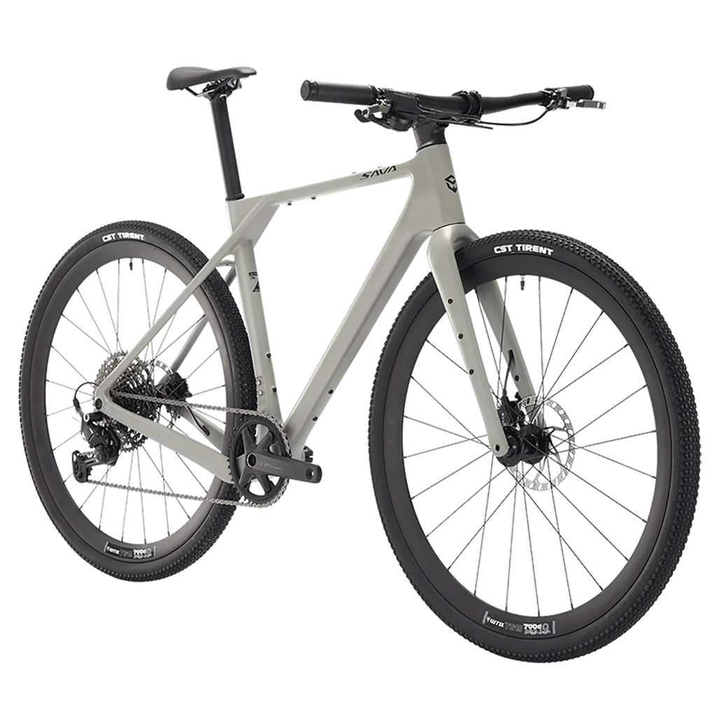 SAVA 2025 New SF6 R21 Carbon Fiber Flat Handlebar Road Bike, Hydraulic Disc Brake Gravel Bike with SHIMANO U6000 11 Speed Kit