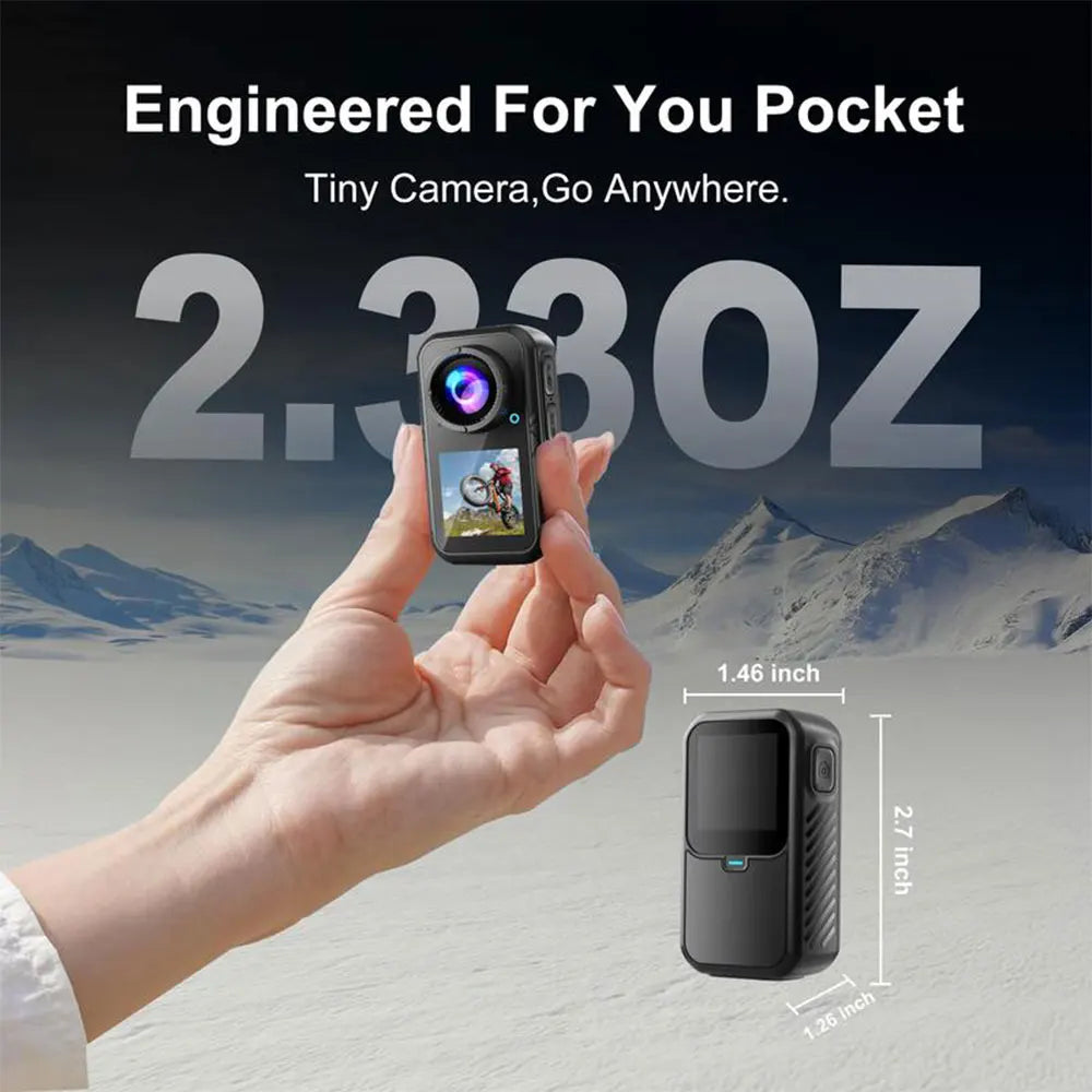 K50S Mini 5K Action Camera with Magnetic Mount
