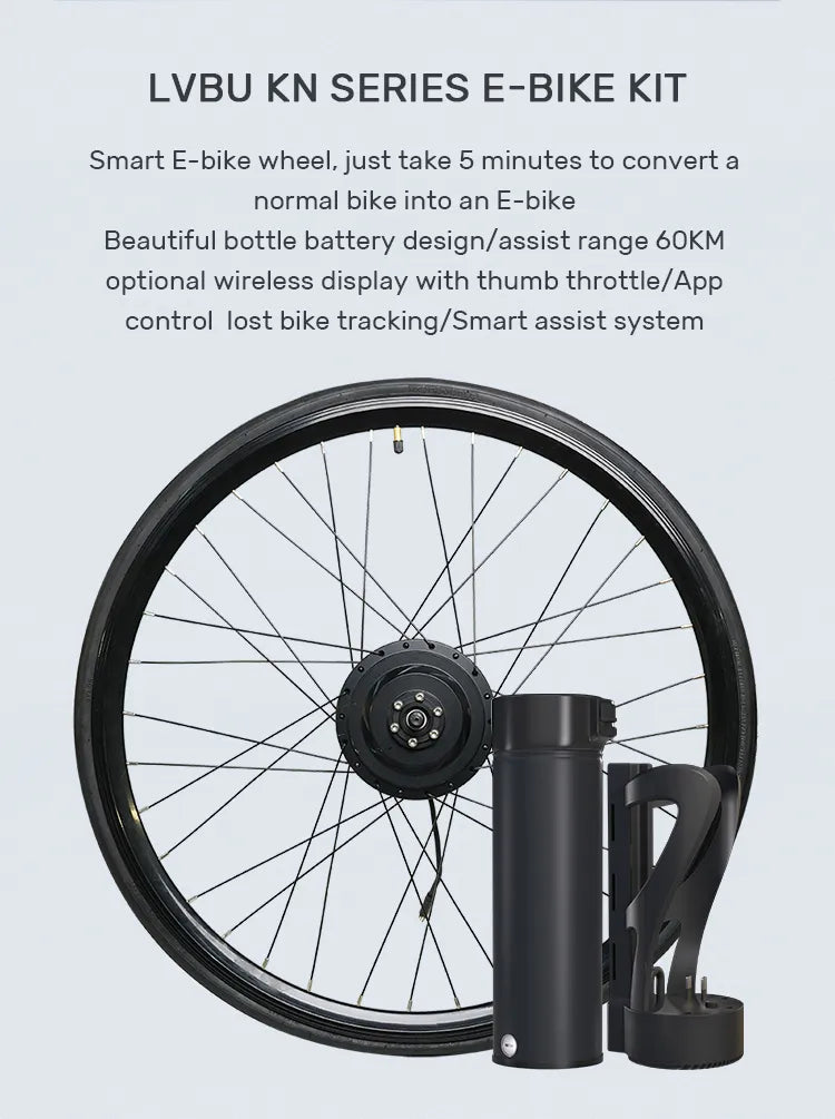LVBU USA EU Warehouse Discount 36V 250W 24inch Front Wheel Electric Bike Conversion Kit with Bottle Battery