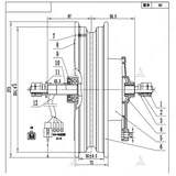 SIAECOSYS/QS212 10inch 1000W+ZWK060032A kits QS212 1000W 10*2.15inch V1.12 60V Hub Motor kit with ZWK060032A Controller for Elec