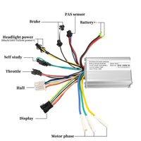 Brushless Controller 350W Speed Controller 500W  for E-bike Motor PAS Kits Display Waterproof  24V/36V/48V