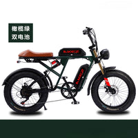 20-inch Soft-tailed Mountain Bike Variable-speed Snow-assisted Bicycle Electric Retro Cross-country Bike S2 Fatbike 1500w