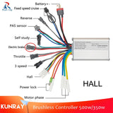 KUNRAY 24V 36V 48V 350W Brushless Controller For Electric Bike Bicycle Scooter Speed BLDC Motor 6MOSFET With Hall Reverse D26