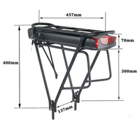 Electric Bicycle Rear Rack Battery with LG 18650 21700 Battery Cells - 36V/48V 12Ah/13Ah/15Ah Lithium Battery for Ebike Motors up to 1000W