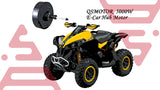 QSMOTOR 12inch 5000W 72V 90kph Dual Hub Motor Electric Car Conversion Kit for Electric ATV Car